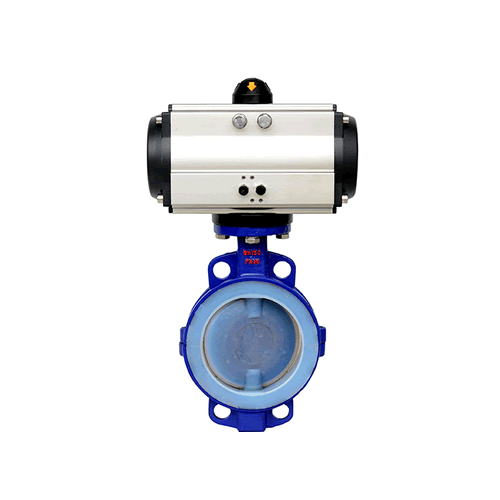 D671F46氣動襯氟蝶閥 對夾式